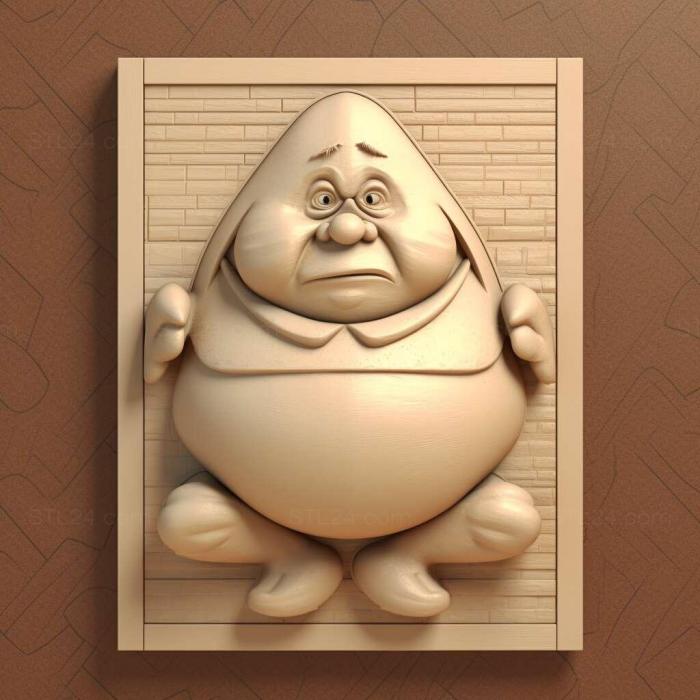 Characters (humpty dumpty 3, HERO_3395) 3D models for cnc